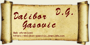 Dalibor Gašović vizit kartica